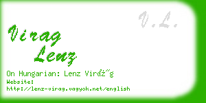 virag lenz business card